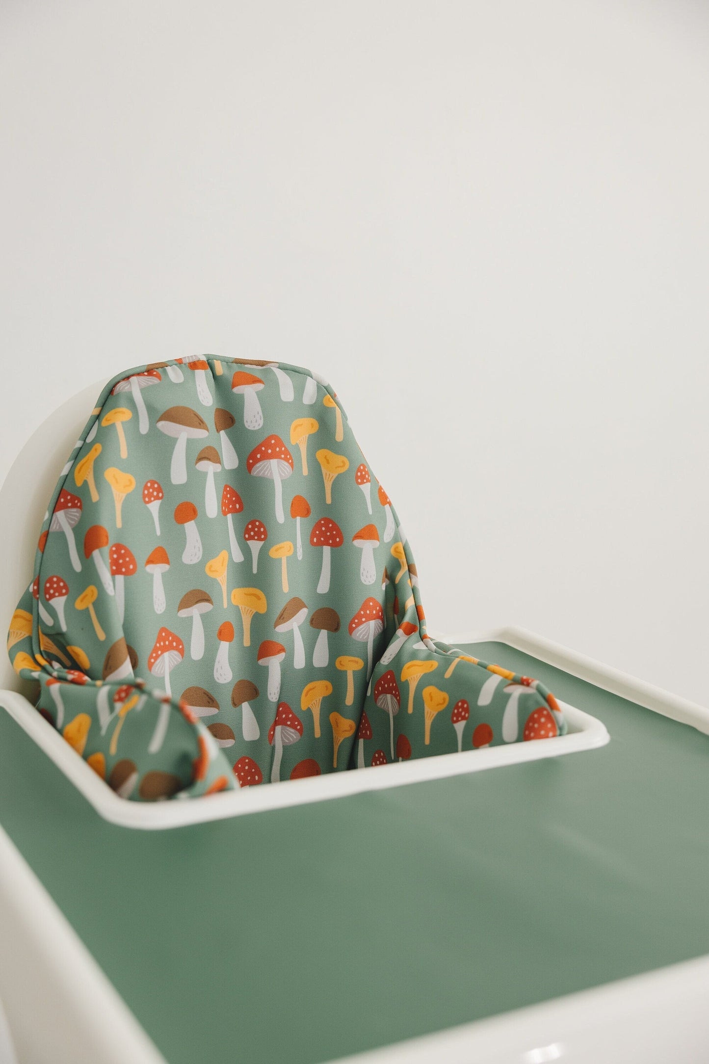 Green Mushroom Print Cushion Cover