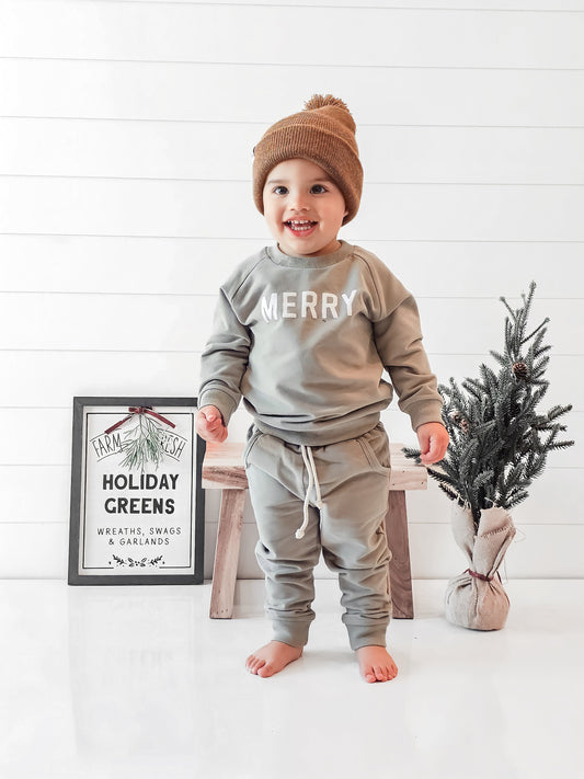 2-teiliges Jogginganzugset aus Bio-Baumwolle mit „Merry Graphic“-Print