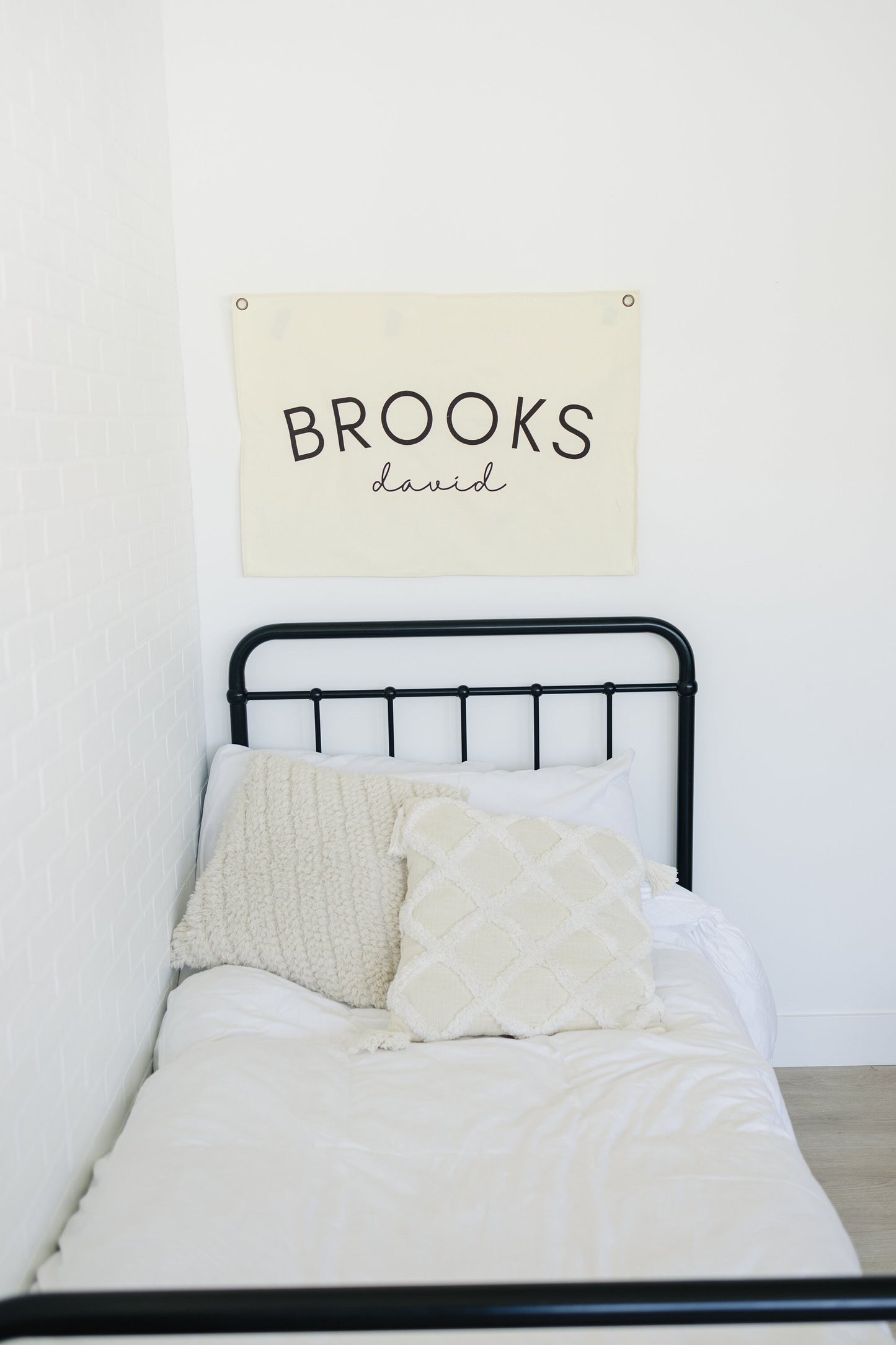 Personalized Canvas Name Banner - Baby Name Flag - Baby Name Sign - Baby Boy Nursery Decor - Boys Room Flag - Baby Girl Room Decor