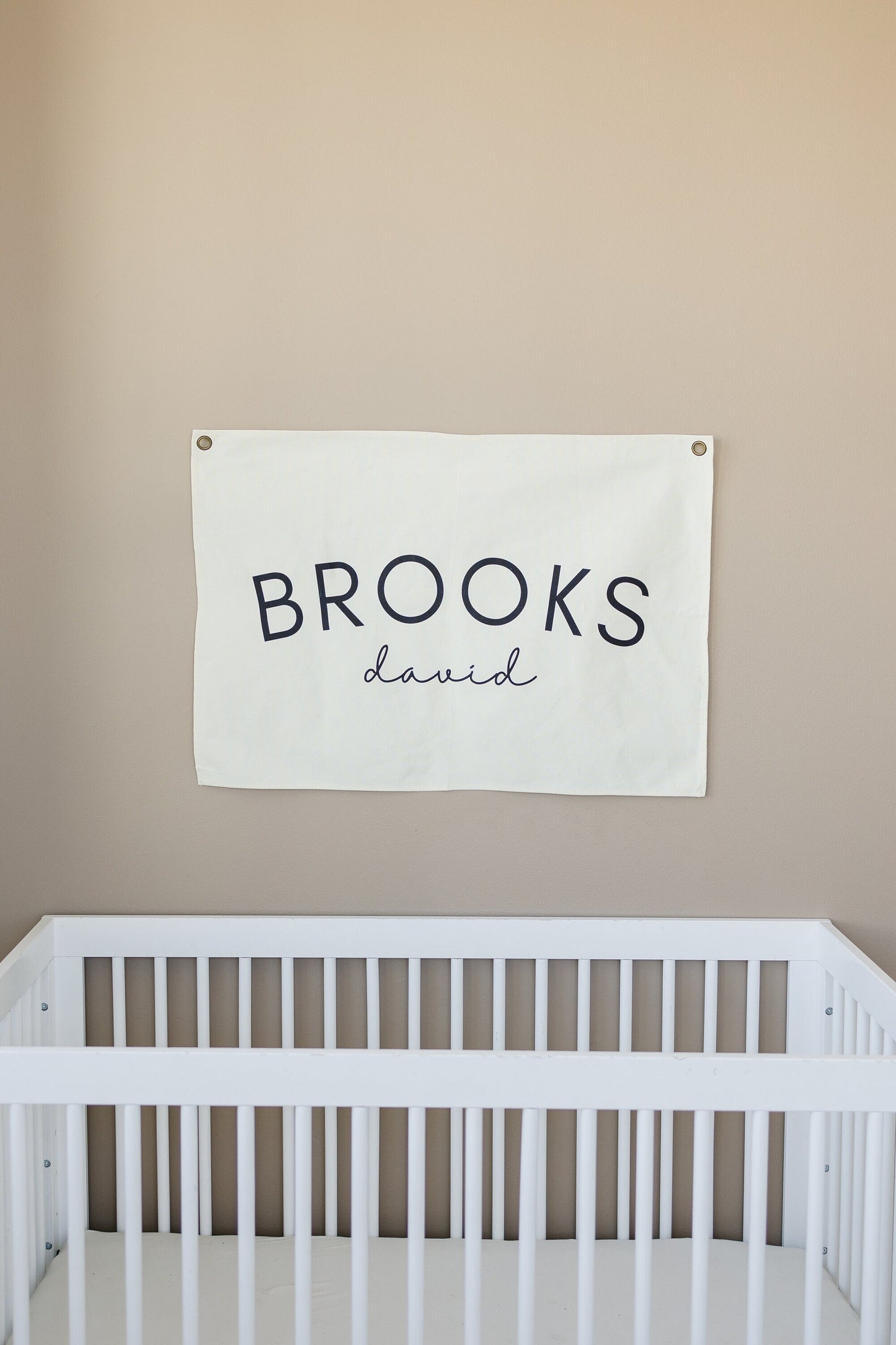 Personalized Canvas Name Banner - Baby Name Flag - Baby Name Sign - Baby Boy Nursery Decor - Boys Room Flag - Baby Girl Room Decor