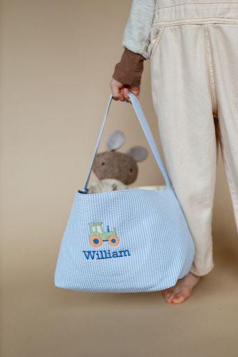 Custom Embroidered Easter Basket