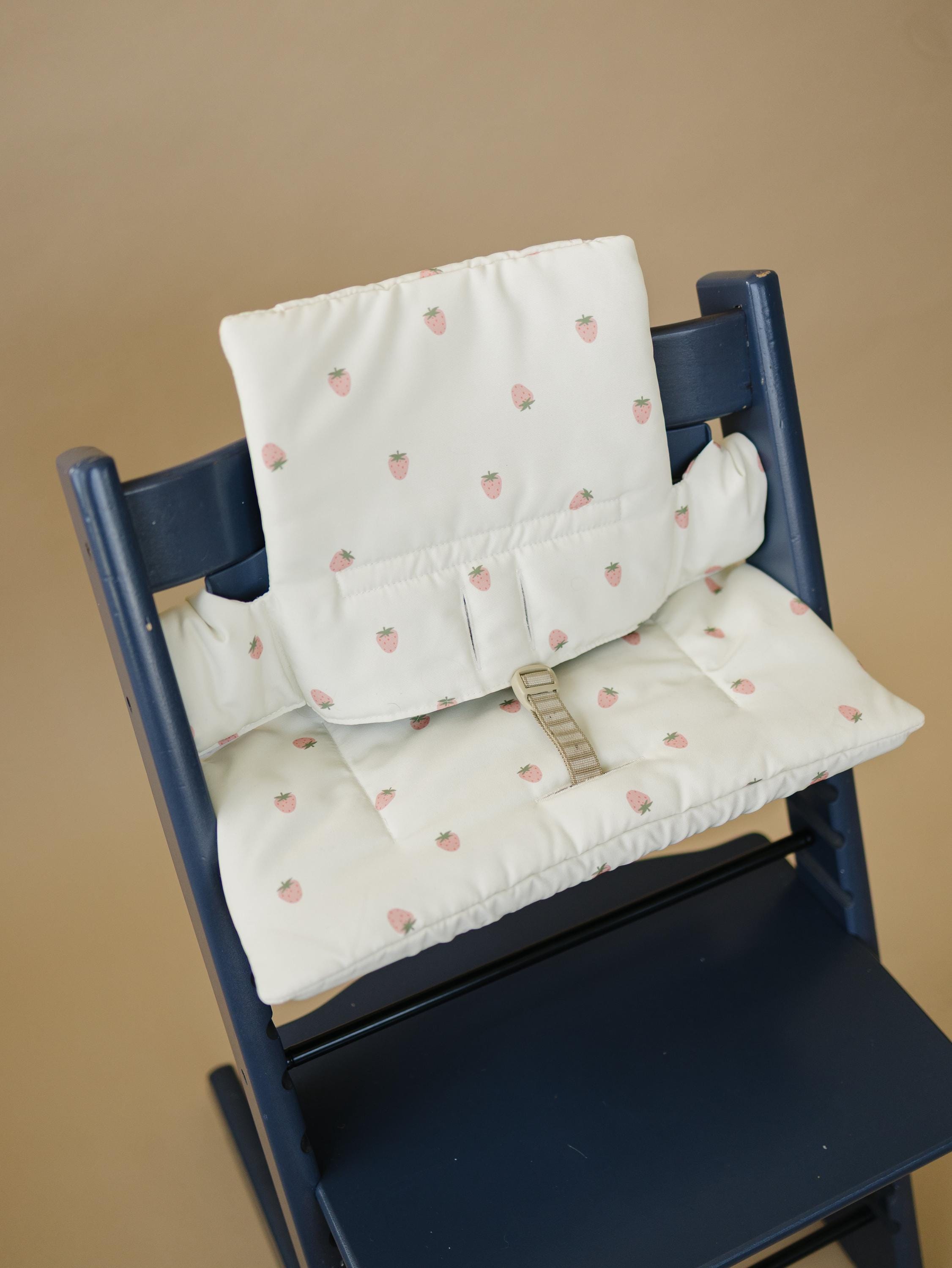 Strawberry Cushion for the Stokke Tripp Trapp Highchair - Wipeable Cover -  Baby Highchair Accessories - Berry Print