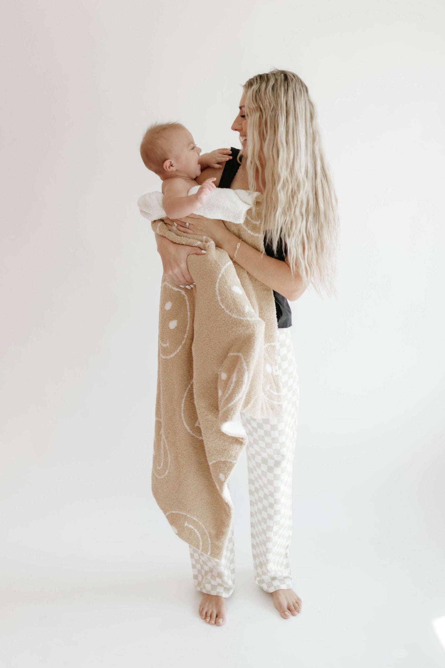Plush Blanket | Just Smile Black & White