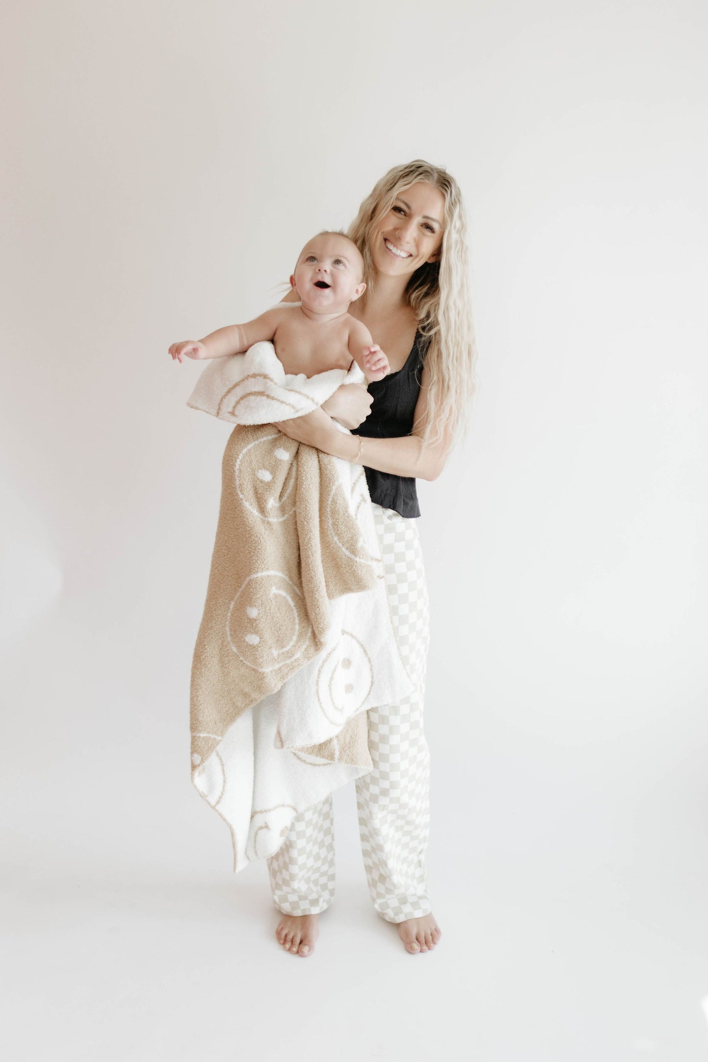 Plush Blanket | Just Smile Black & White