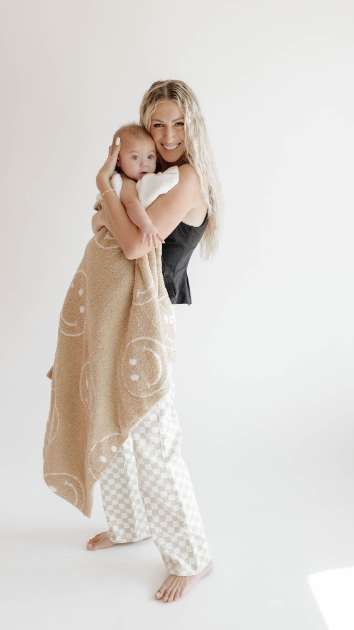 Plush Blanket | Just Smile Black & White