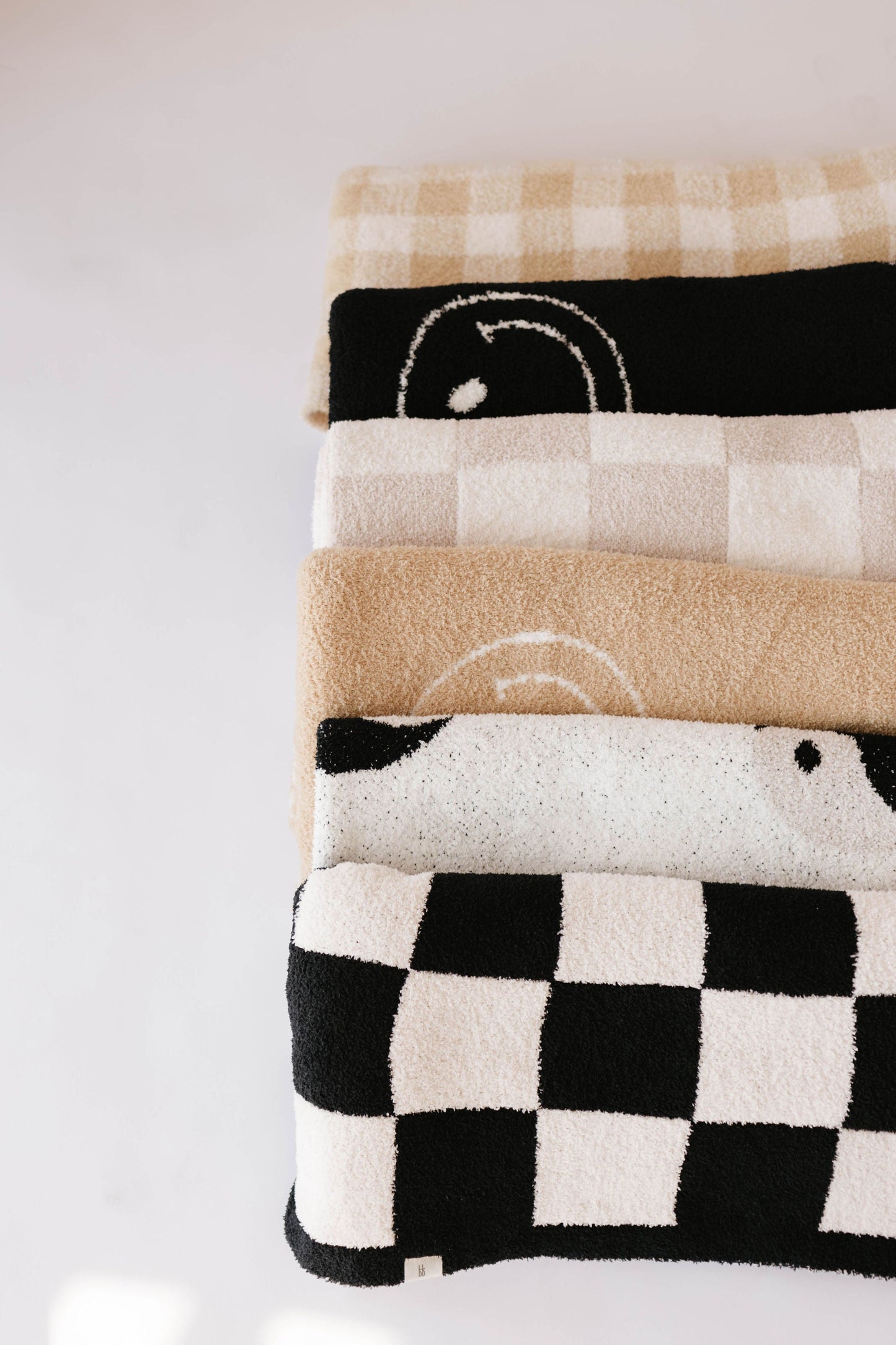 Plush Blanket | Just Smile Black & White
