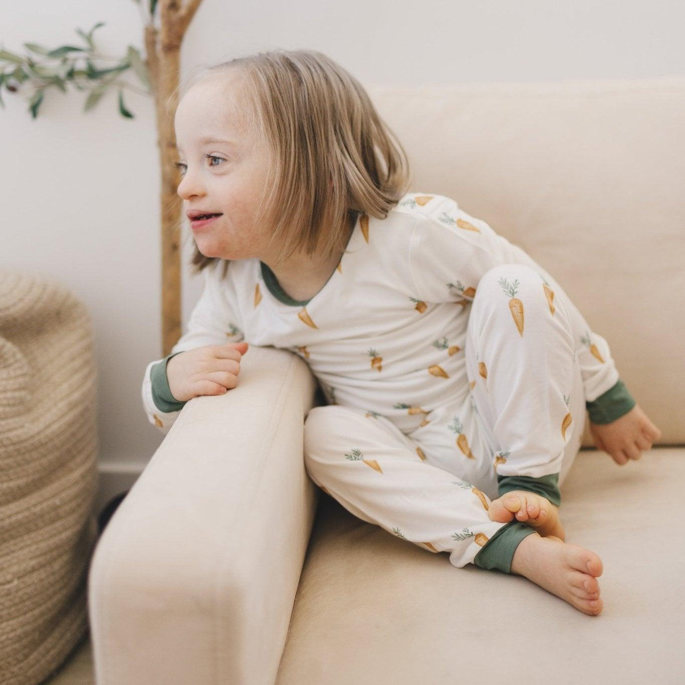 Keep Calm and Carrot On 2pc Bamboo Pajama Set - Little Joy Co.