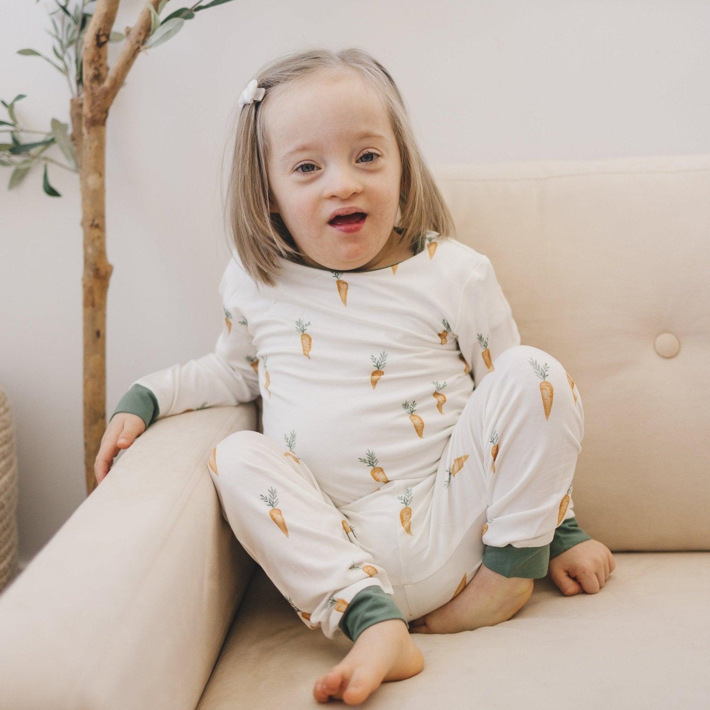 Keep Calm and Carrot On 2pc Bamboo Pajama Set - Little Joy Co.