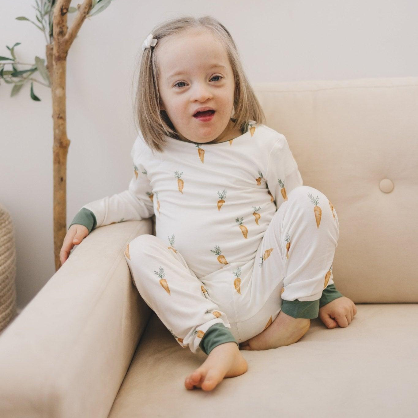 Keep Calm and Carrot On 2pc Bamboo Pajama Set - Little Joy Co.