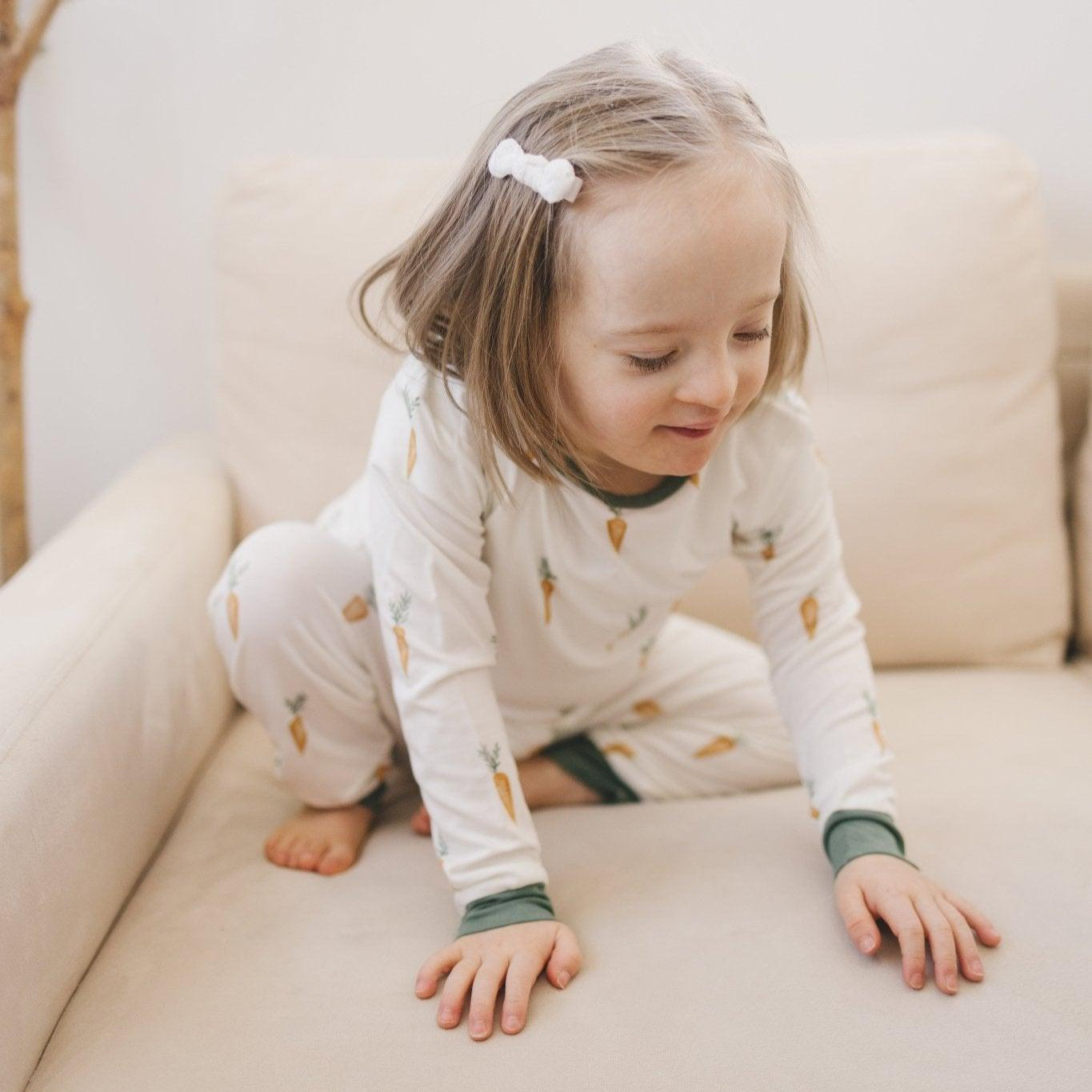 Keep Calm and Carrot On 2pc Bamboo Pajama Set - Little Joy Co.