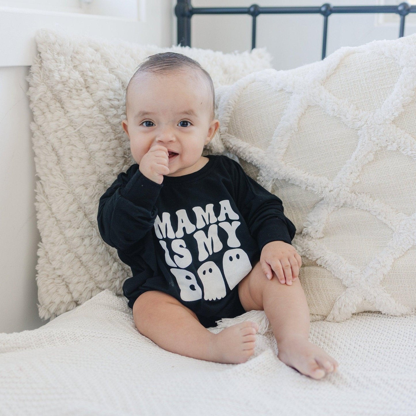 Mama Is My Boo Oversized Bamboo Sweatshirt Romper - Little Joy Co.