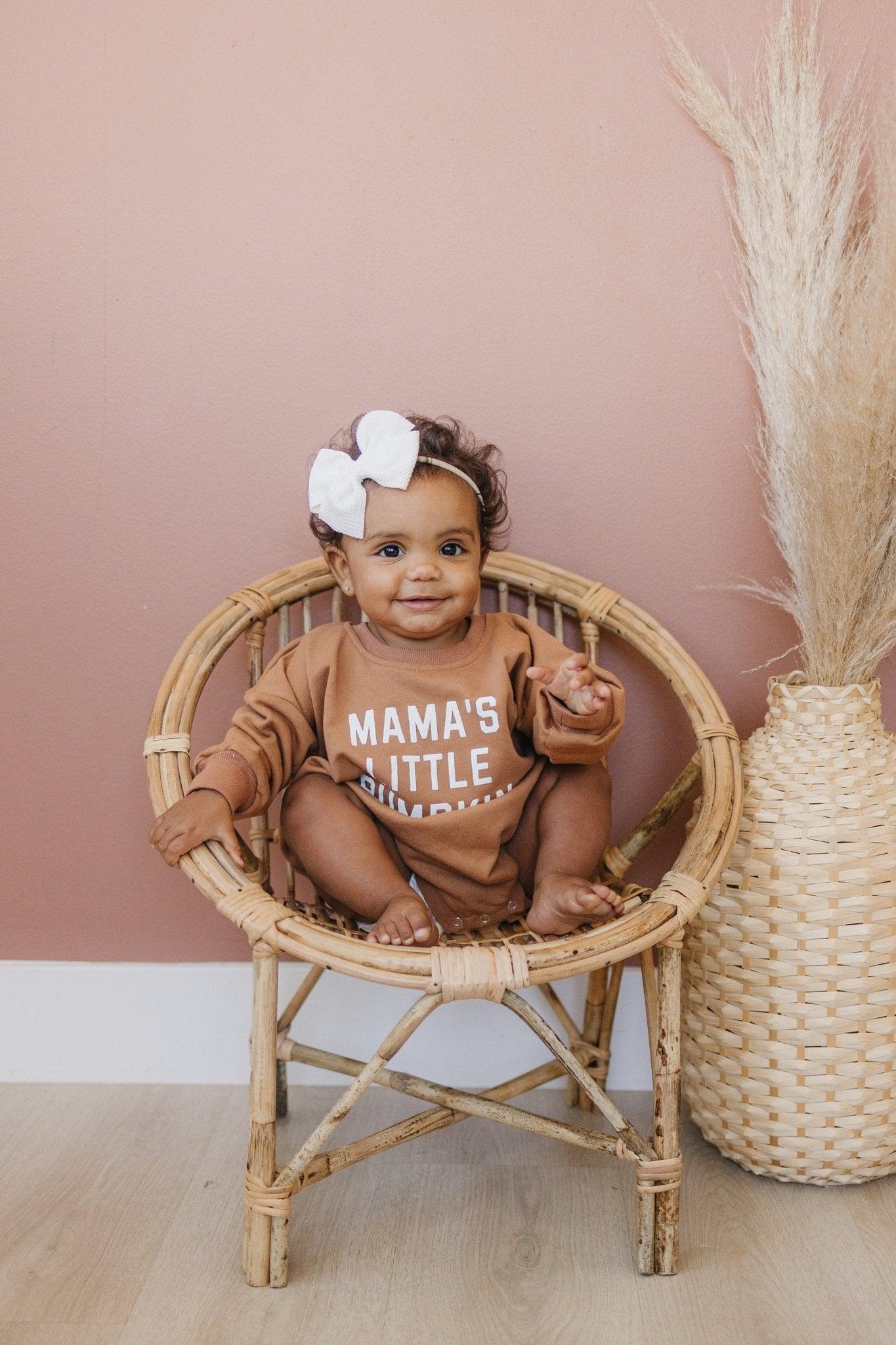 Mama's Little Pumpkin Sweatshirt Romper - Little Joy Co.