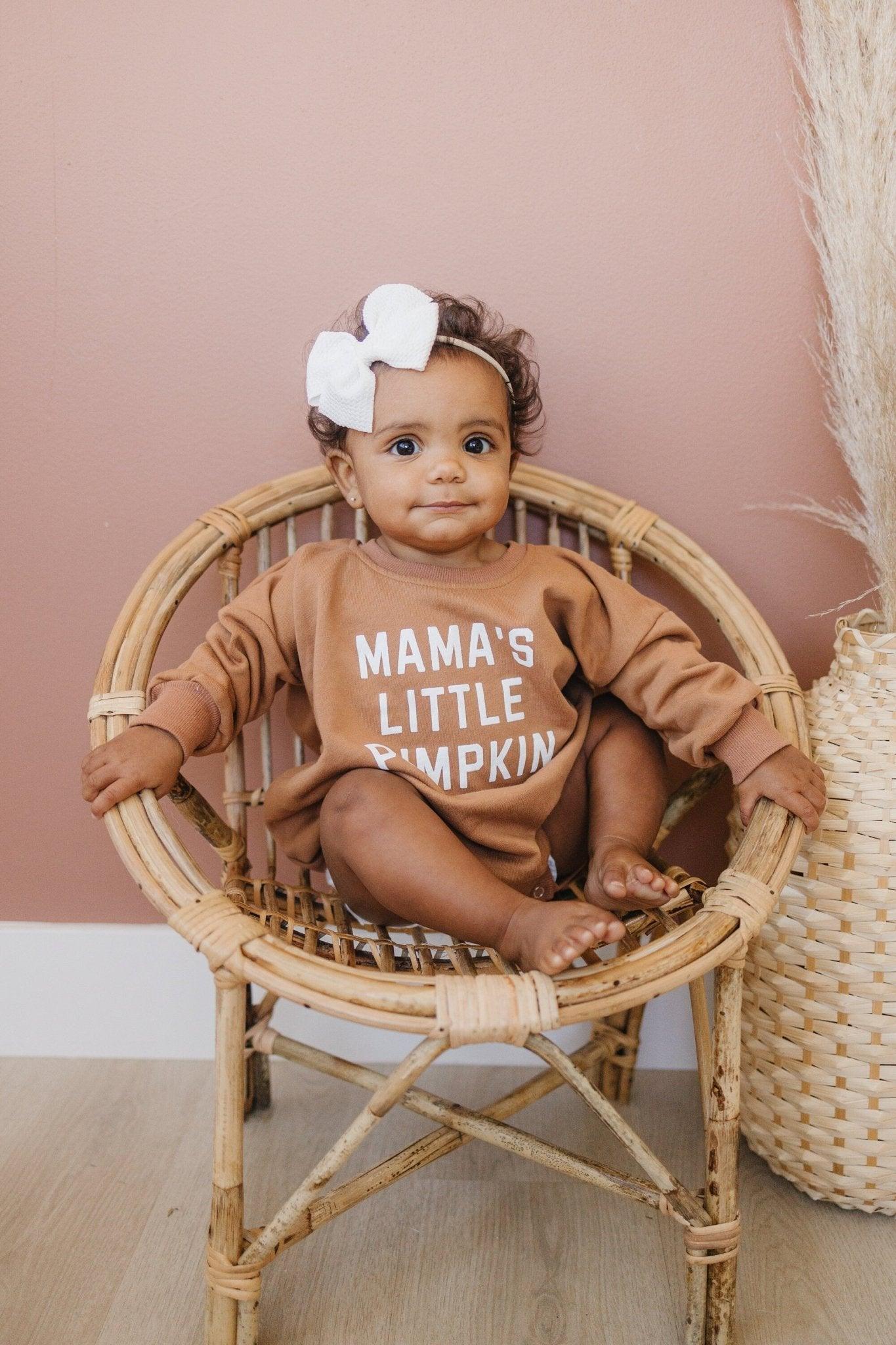 Mama's Little Pumpkin Sweatshirt Romper - Little Joy Co.