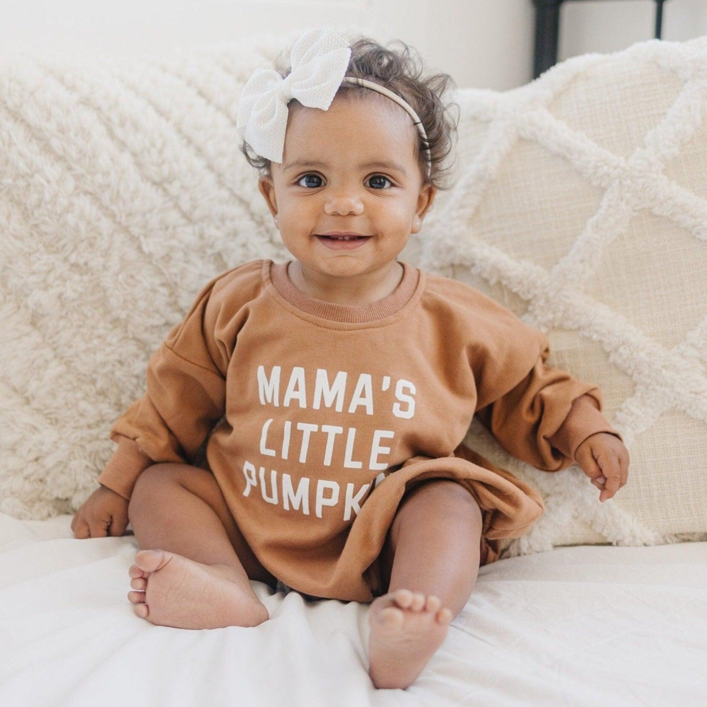 Mama's Little Pumpkin Sweatshirt Romper - Little Joy Co.