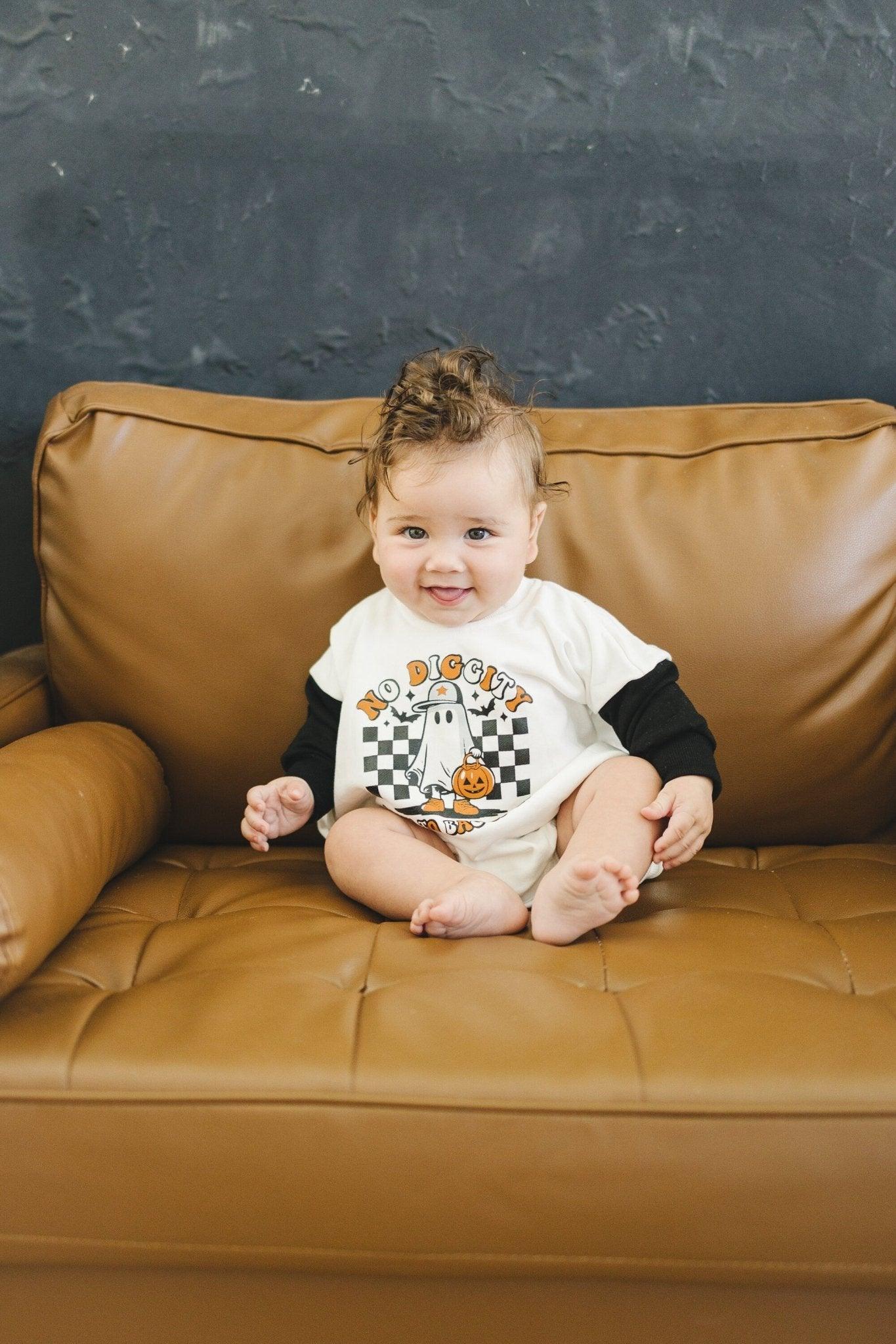 No Diggity Bout to Bag It Up Sweatshirt Romper - Little Joy Co.