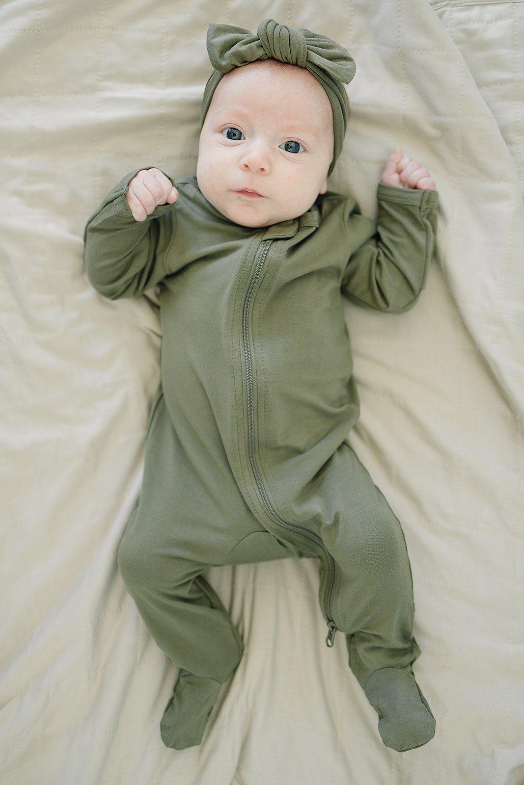 Olive Bamboo Head Wrap - Little Joy Co.