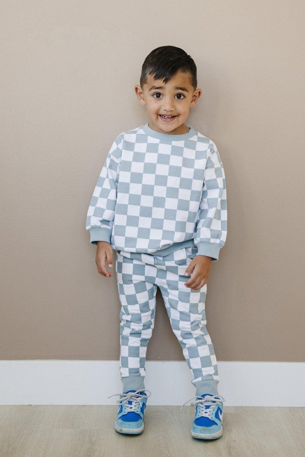 Organic Cotton Checkered Jogger Set - more colors - Little Joy Co.