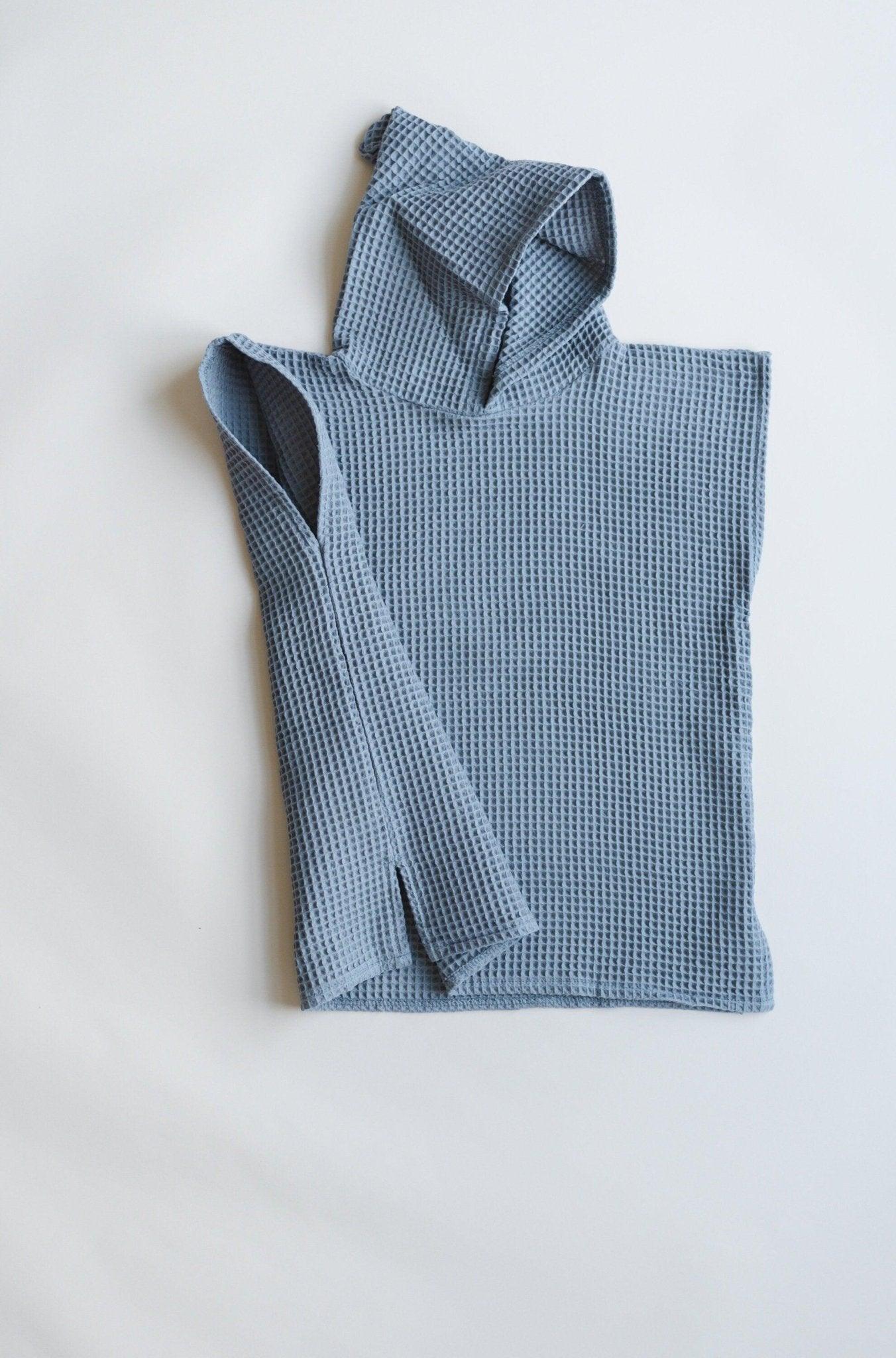 Organic Cotton Kids Waffle Beach Towel Poncho - more colors - Little Joy Co.