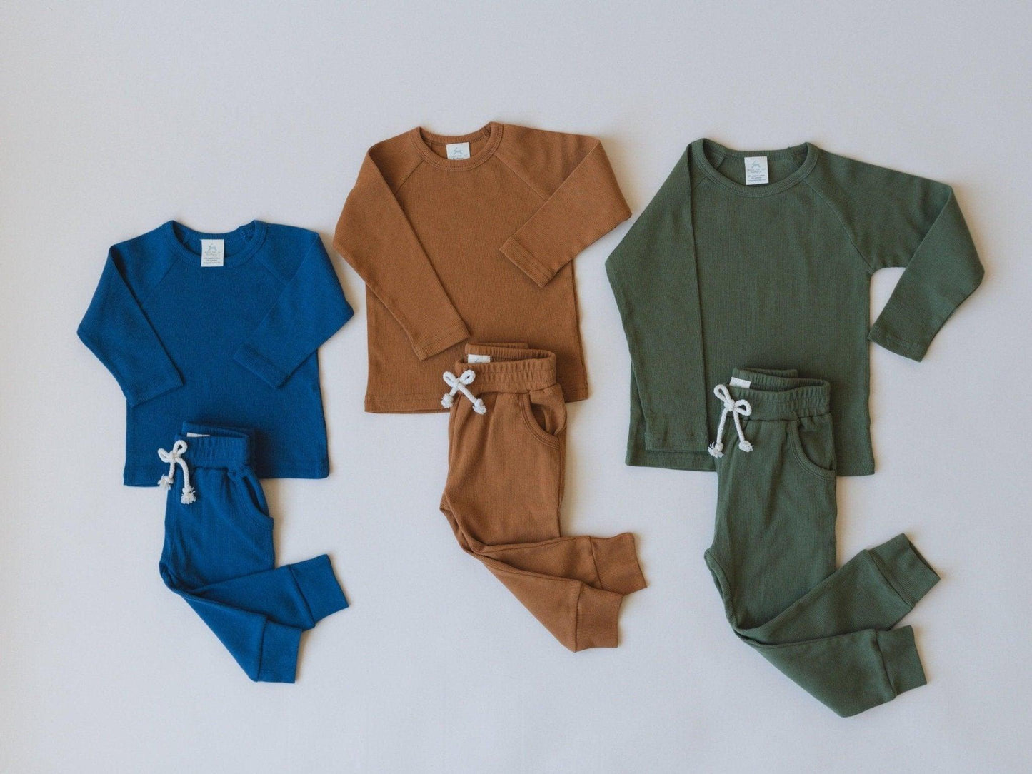 Organic Cotton Ribbed 2pc Set - more colors - Little Joy Co.