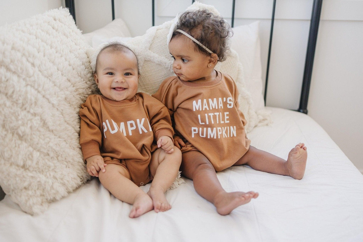 Pumpkin Sweatshirt Romper - Little Joy Co.