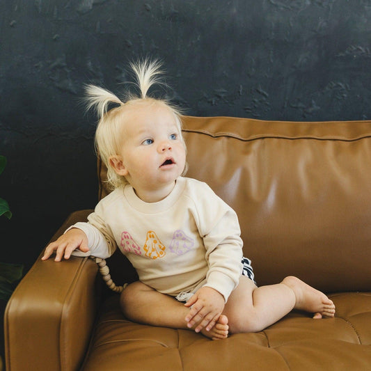 Retro Daisy Ghosts Organic Cotton Crewneck - Little Joy Co.