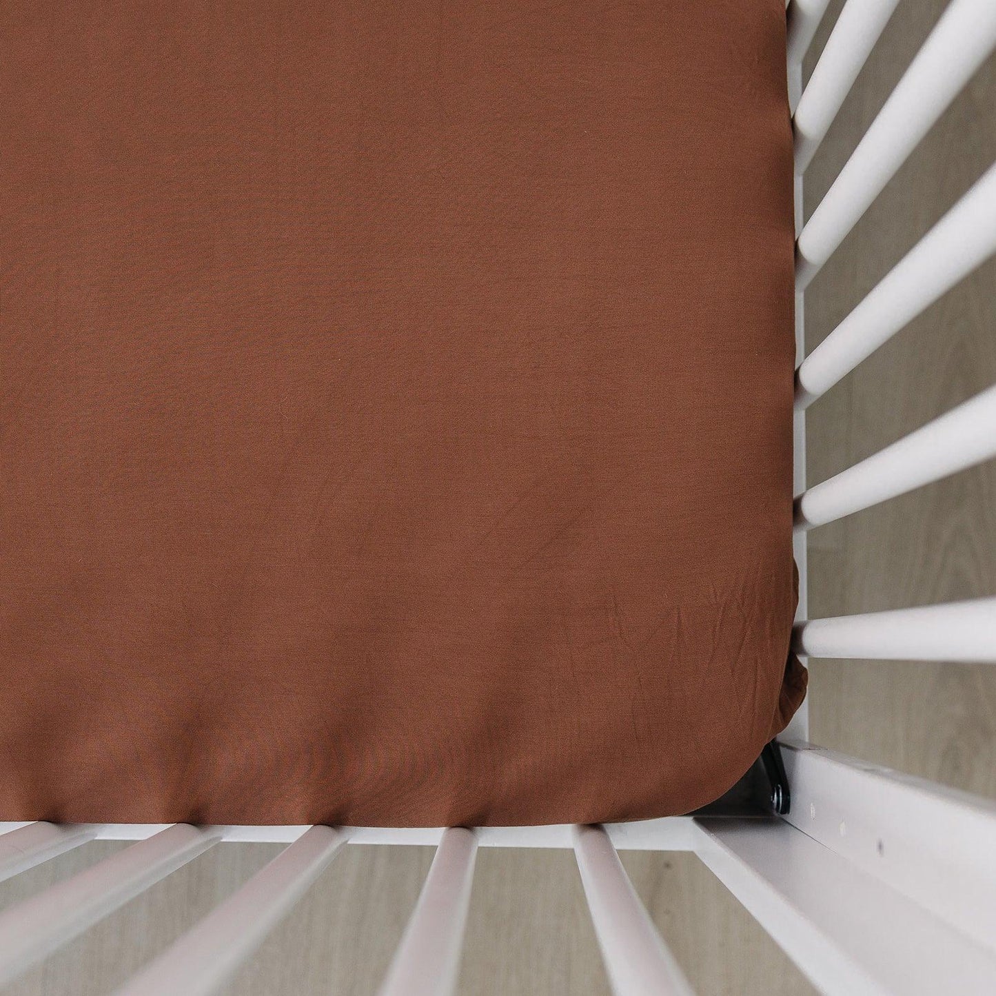 Rust Bamboo Stretch Crib Sheet - Little Joy Co.