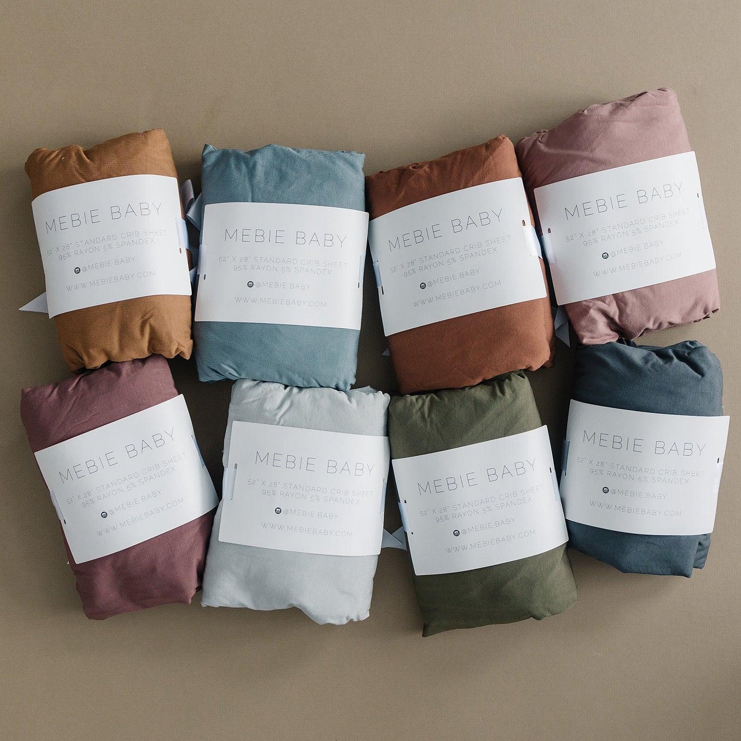 Rust Bamboo Stretch Crib Sheet - Little Joy Co.