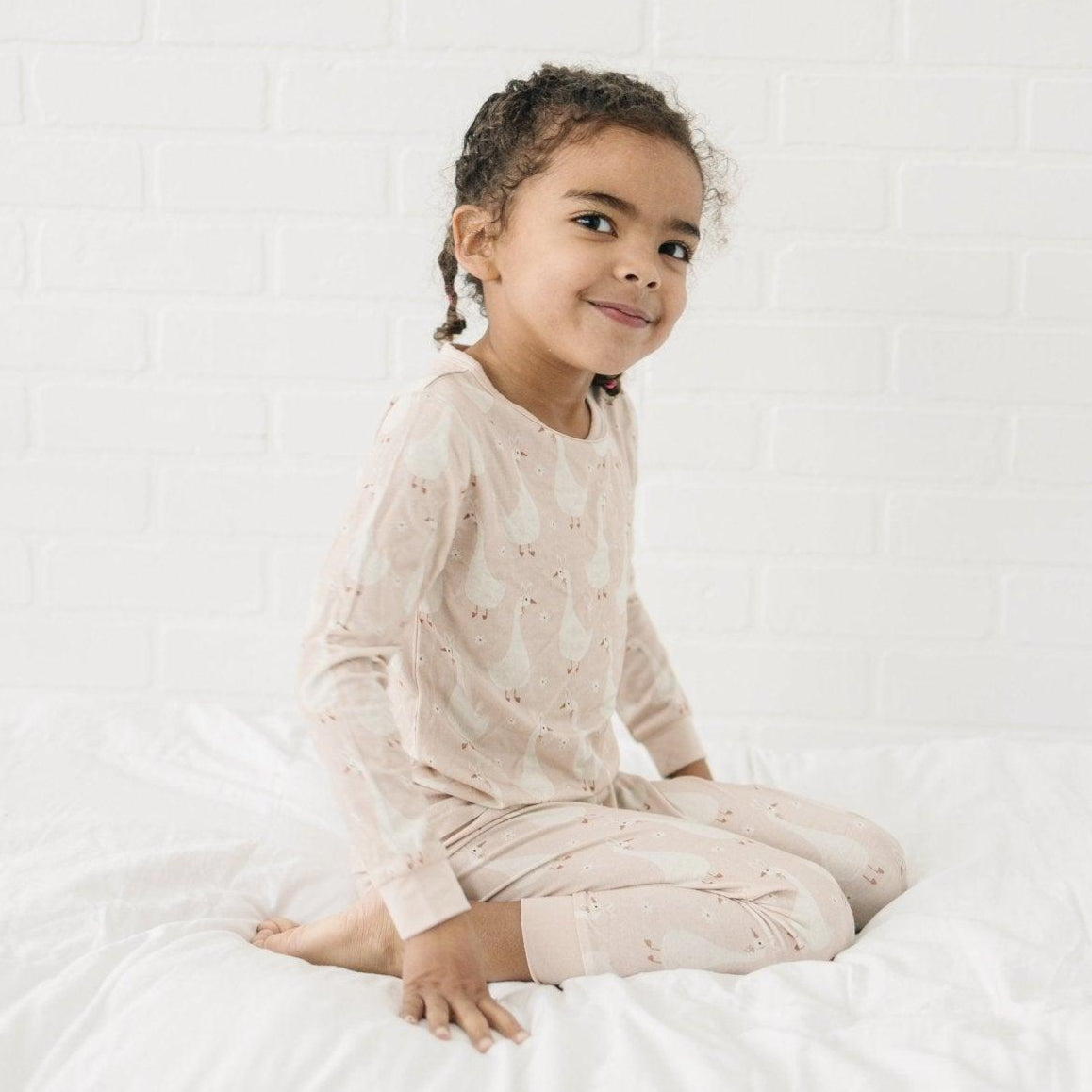 Silly Goose on the Loose 2pc Bamboo Pajama Set - Little Joy Co.