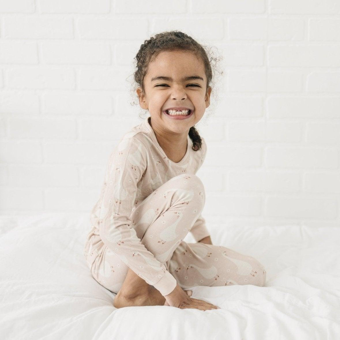 Silly Goose on the Loose 2pc Bamboo Pajama Set - Little Joy Co.