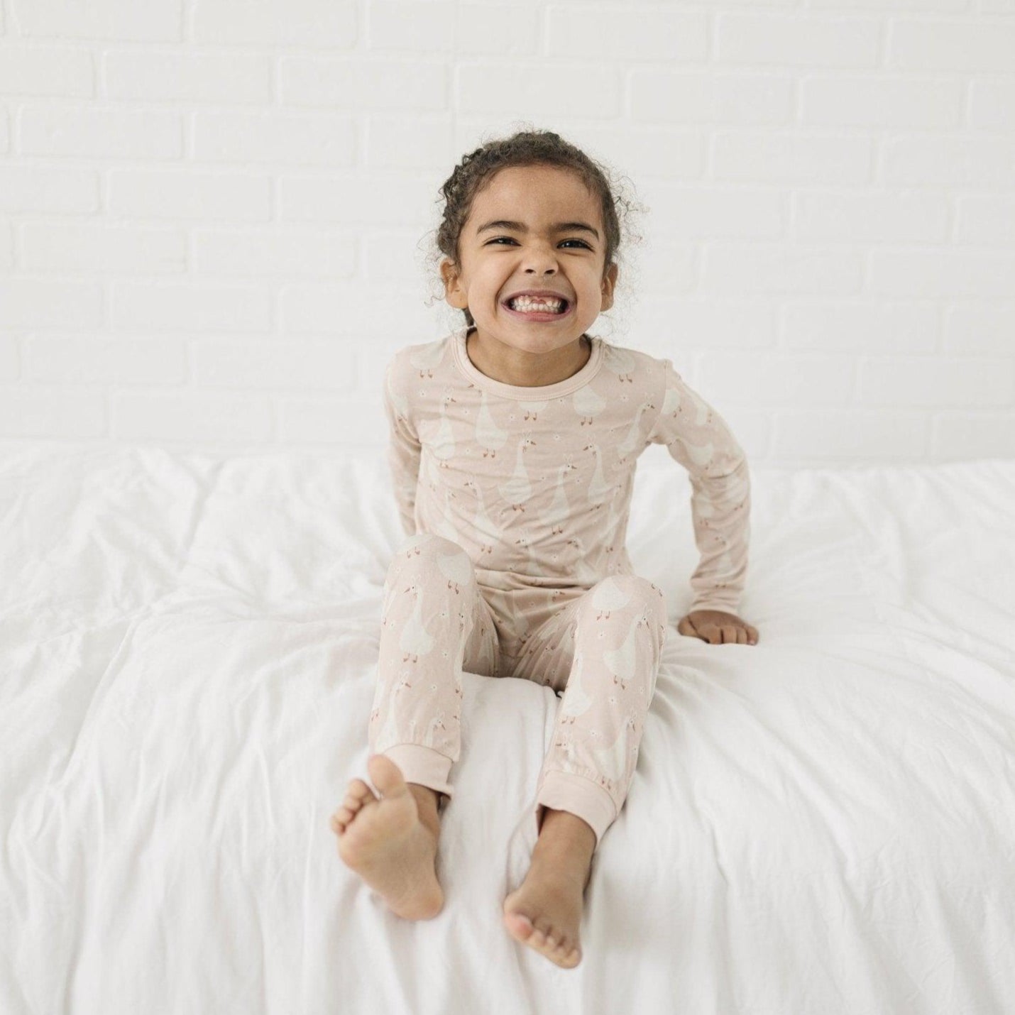 Silly Goose on the Loose 2pc Bamboo Pajama Set - Little Joy Co.