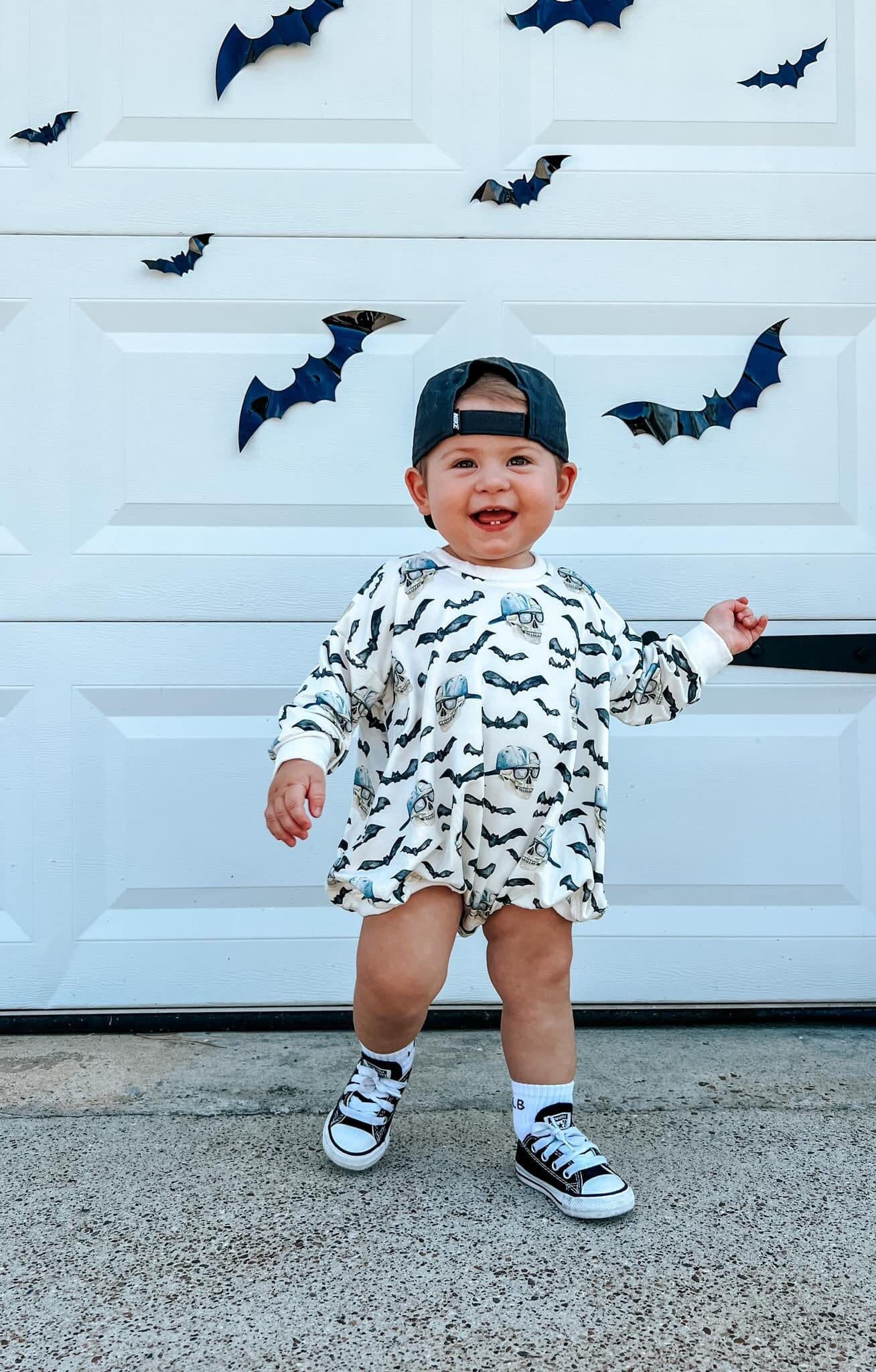 Spooky Bro Bamboo Bubble Romper - Little Joy Co.