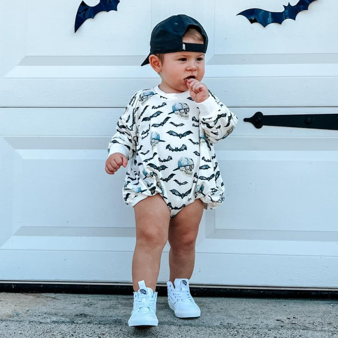 Spooky Bro Bamboo Bubble Romper - Little Joy Co.