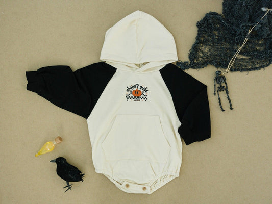 Spooky Dude Hooded Sweatshirt Romper - Little Joy Co.