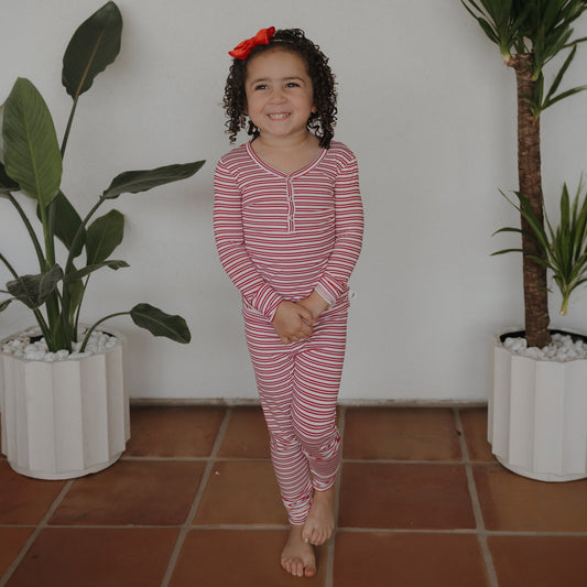 Bamboo Two Piece Pajamas | Heritage Stripe