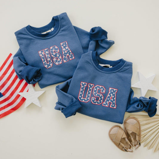 USA Daisy Crewneck Sweatshirt - Little Joy Co.