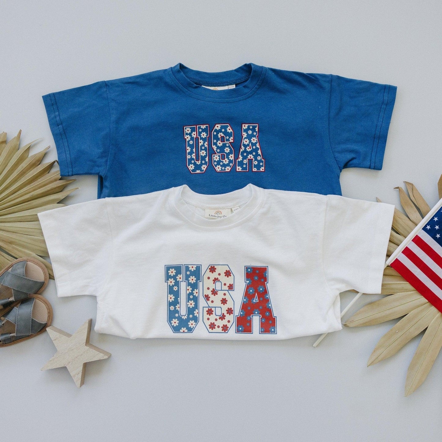 USA Daisy T - Shirt Romper - Little Joy Co.
