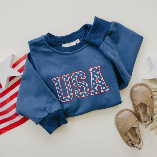 USA Stars Crewneck Sweatshirt - Little Joy Co.