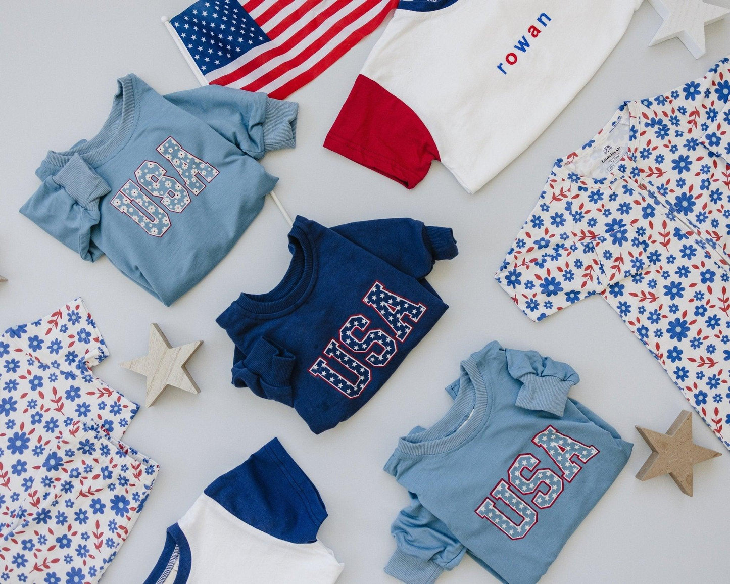 USA Sweatshirt Romper - Little Joy Co.