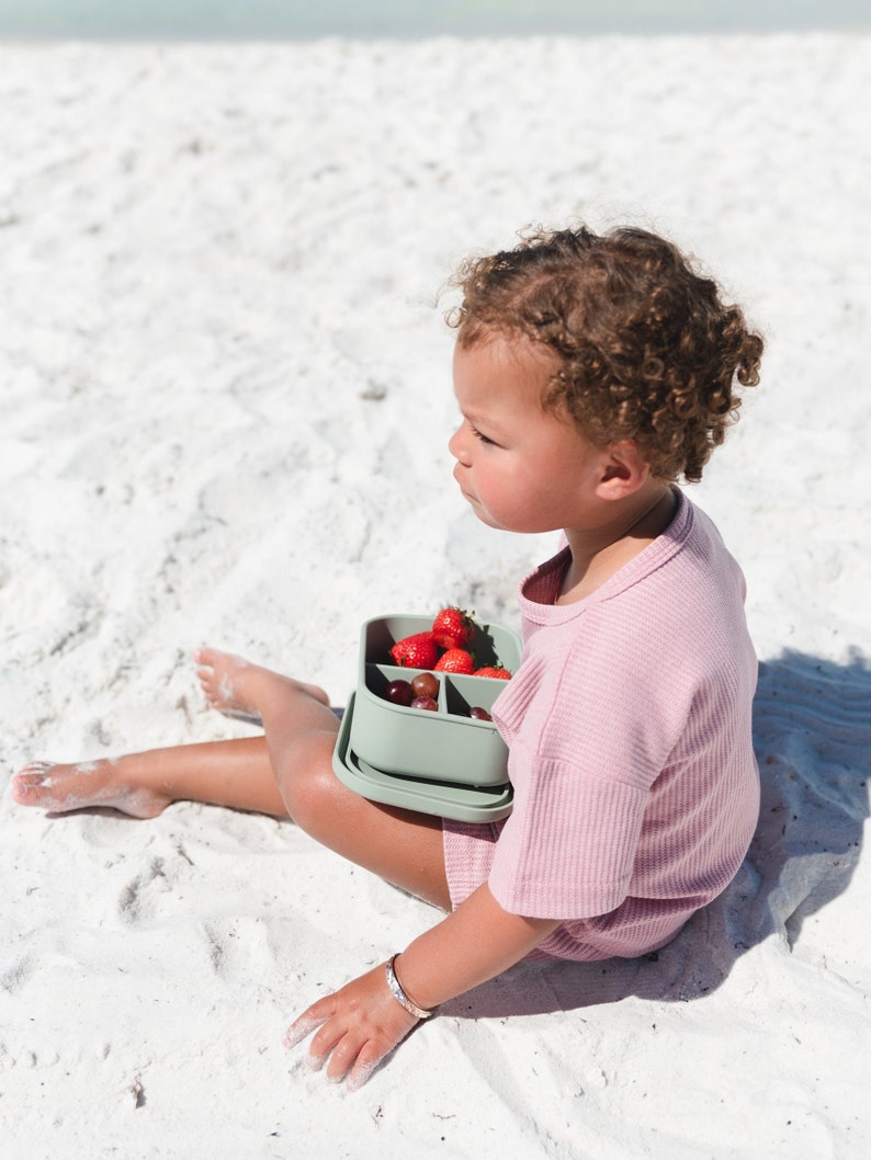 Silikon-Bento-Box – Silikon-Lunchbox – unterteilte Lunchbox für Kinder und Erwachsene