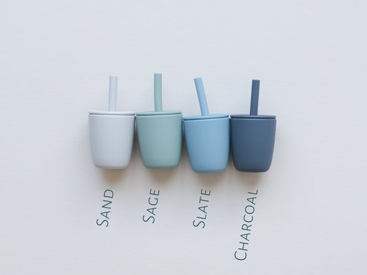 Mini Straw Cup - Silicone Straw Cup for Babies & Young Toddlers - Silicone Sippy Cup