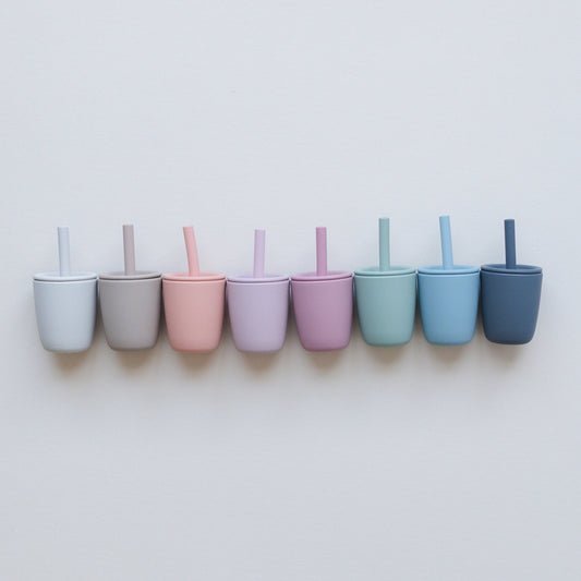 Mini Straw Cup - Silicone Straw Cup for Babies & Young Toddlers - Silicone Sippy Cup