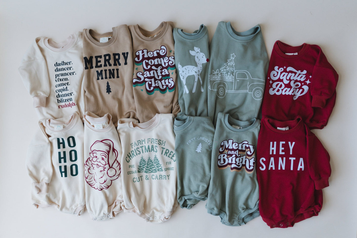 Christmas Tree Truck Oversized Sweatshirt Romper