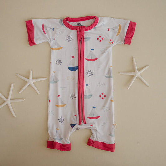 Sail Away Bamboo Shorty Romper