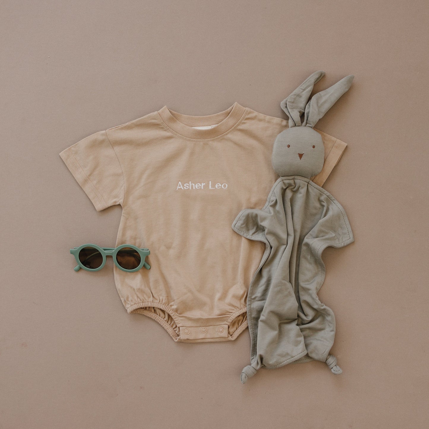 Embroidered Organic Cotton Oversized T-Shirt Romper