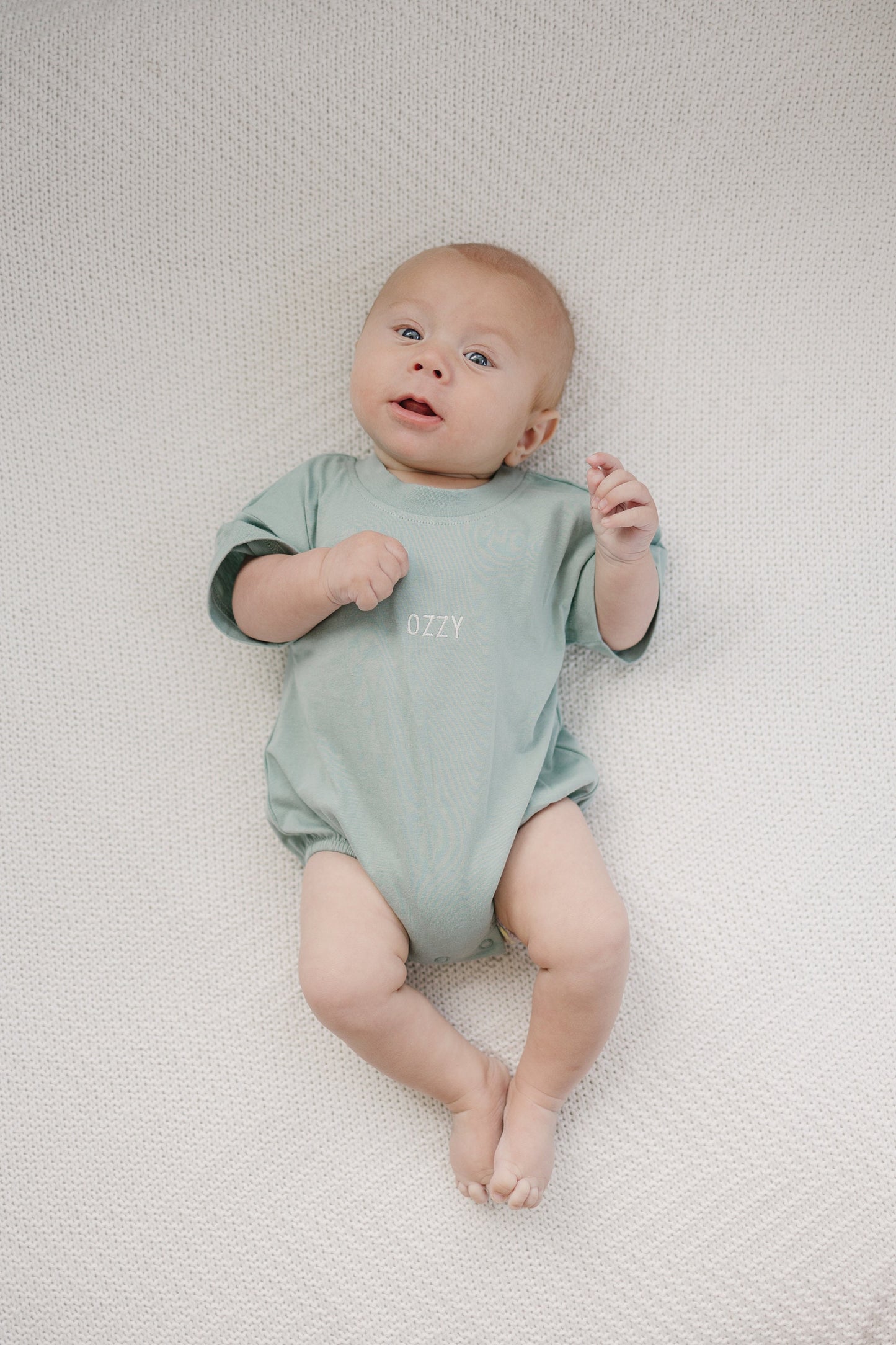 Embroidered Organic Cotton Oversized T-Shirt Romper