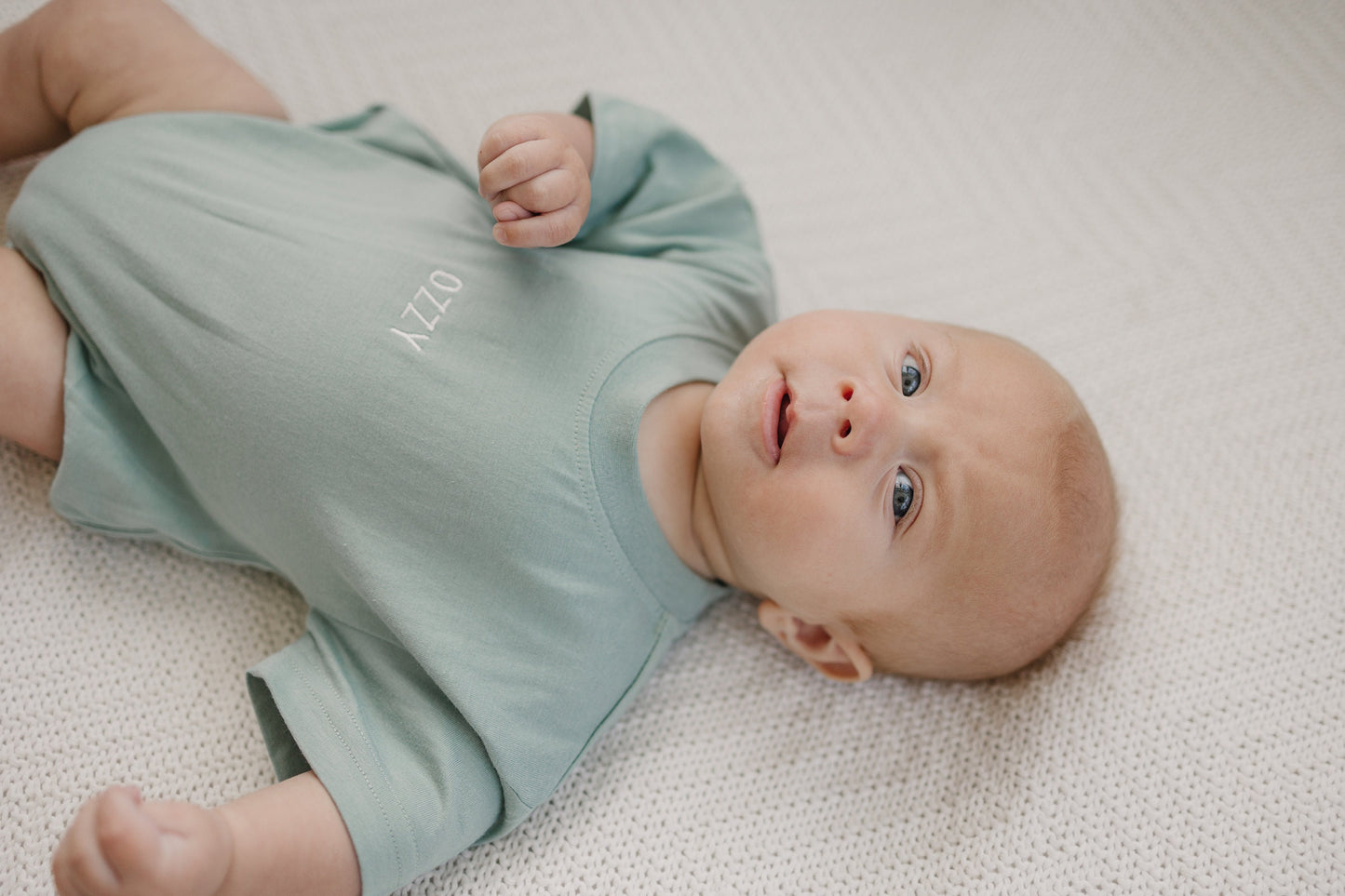 Embroidered Organic Cotton Oversized T-Shirt Romper