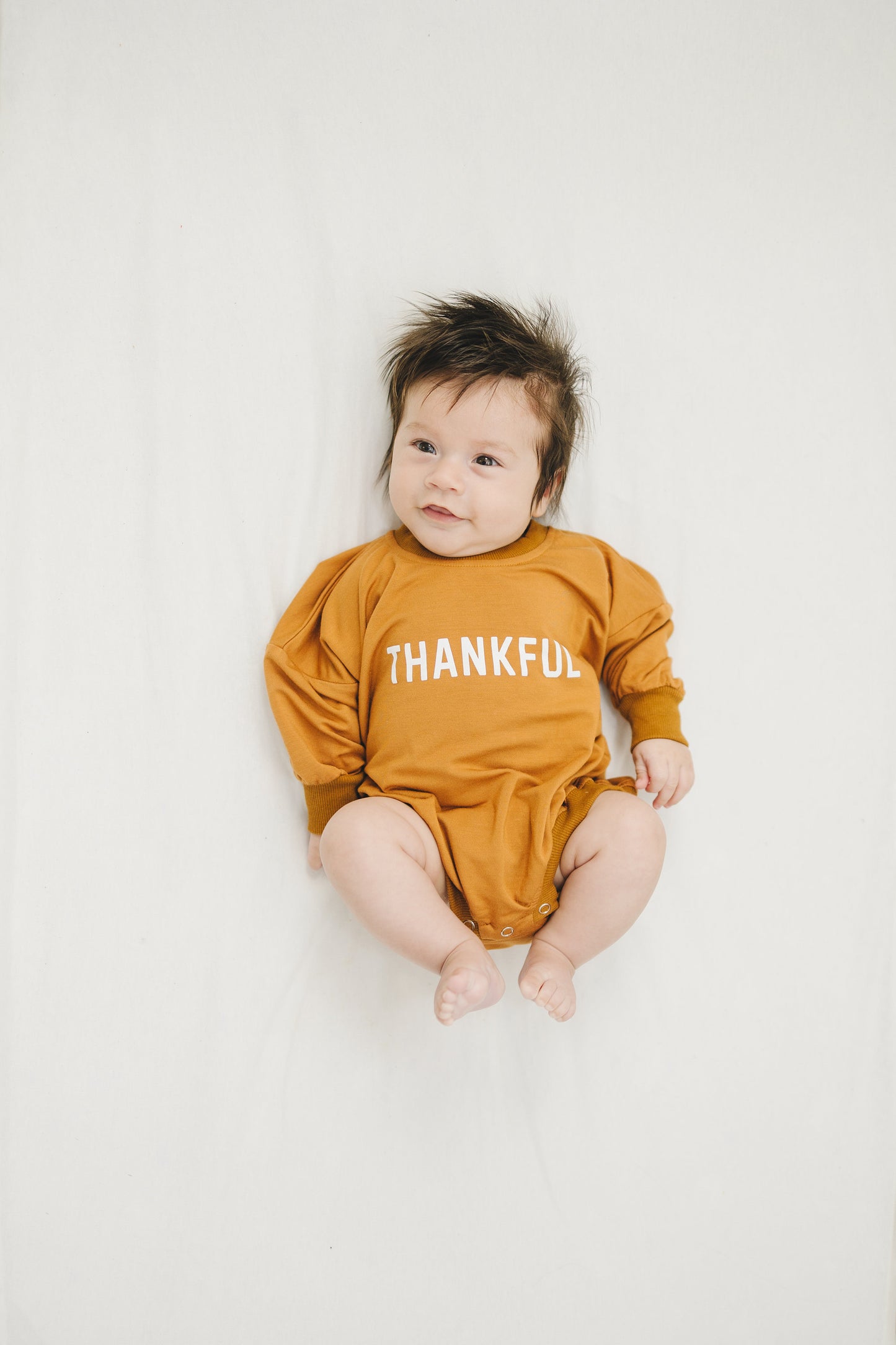 Thankful Graphic Oversized Bamboo Sweatshirt Romper