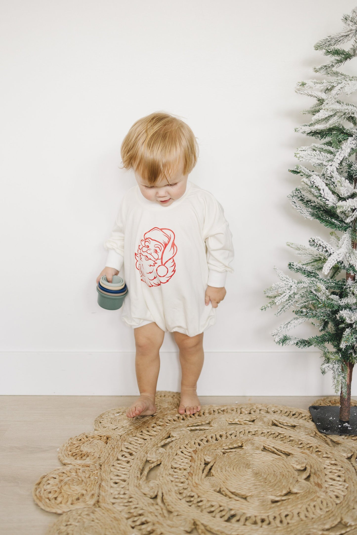 Vintage Santa Oversized Bamboo Sweatshirt Romper