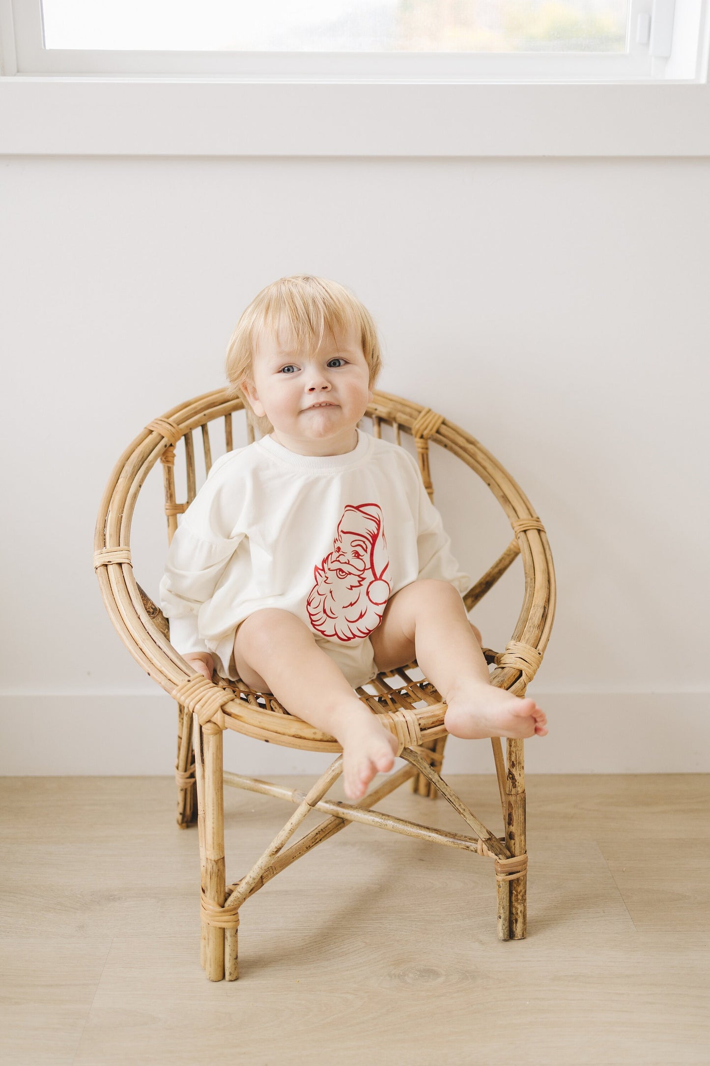 Vintage Santa Oversized Bamboo Sweatshirt Romper