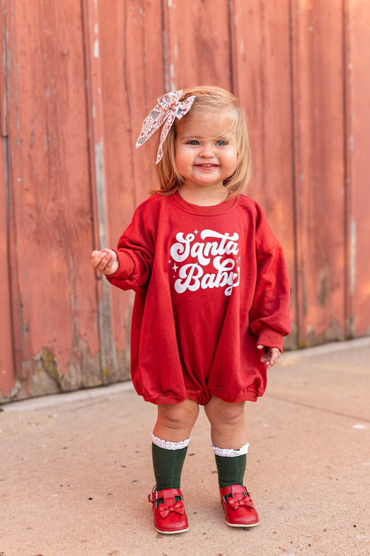Santa Baby Oversized Sweatshirt Romper